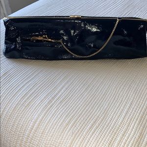 Navy blue hobo international clutch